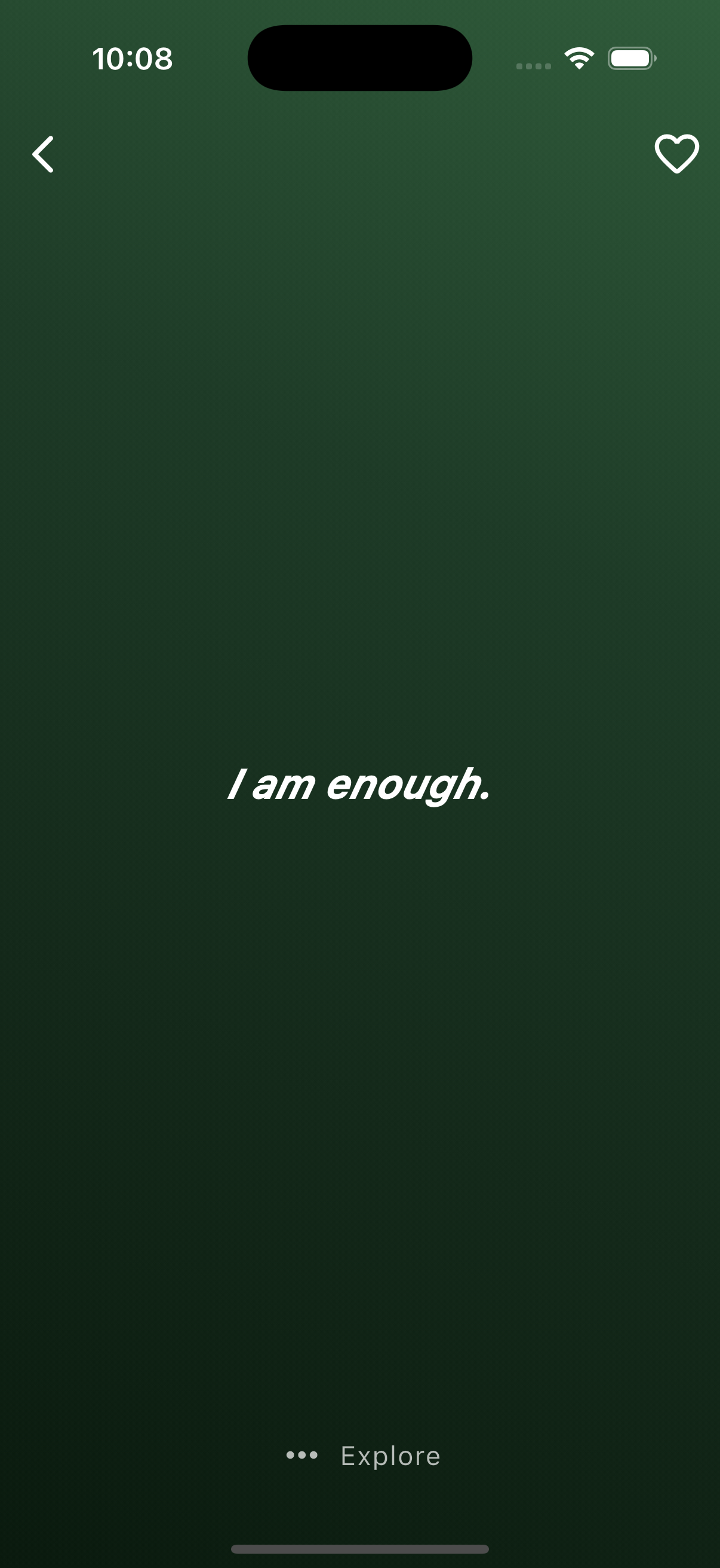 Affirmations page
